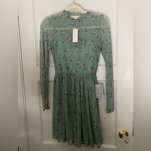 Long sleeve mesh top dress